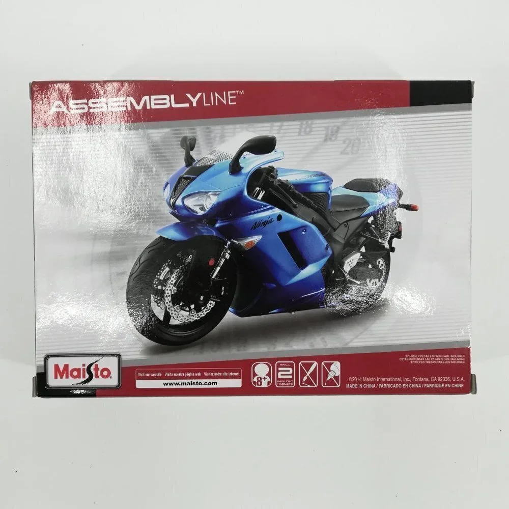 Maisto Assembly Line 1:12 KAWASAKI NINJA ZX-6R Metal Motorcycle Model Kit SEALED